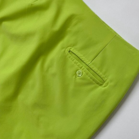 VINTAGE Groovy 70's Style Neon Lime Green Gogo Golf Mini Skort Skirt Short Small - Picture 7 of 9